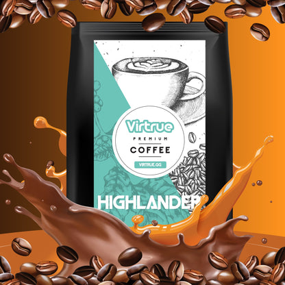 Highlander (Butterscotch, Caramel &amp; Hazelnut) Flavored Coffee – 16oz | Virtrue Premium by Virtrue