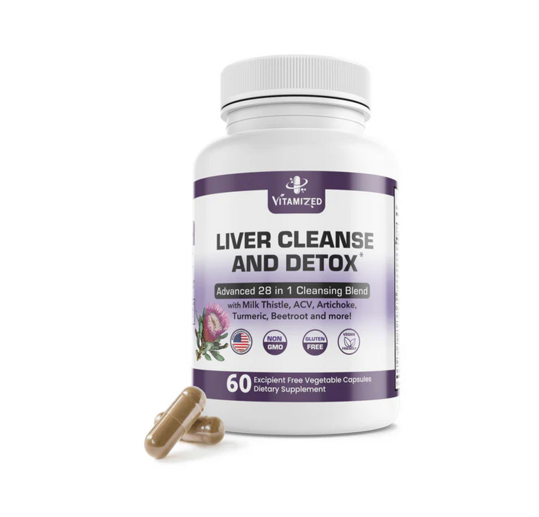 Liver Cleanse and Detox Formula - Milk Thistle, Artichoke Extract, Dandelion, and Apple Cider Vinegar - Liver Health Supplement by The VITAMIZED Shop