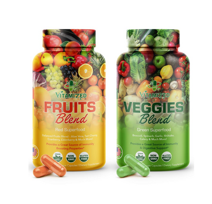 Superfood Fruits and Veggie Capsules - Overall Health and Energy - For Men and Women by The VITAMIZED Shop