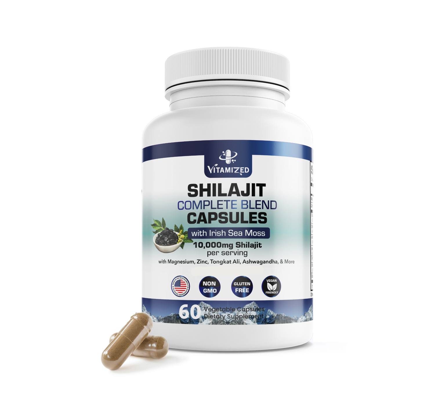Shilajit Complete Blend - Energy and Endurance - Pure Shilajit Extract - 60 Capsules by The VITAMIZED Shop