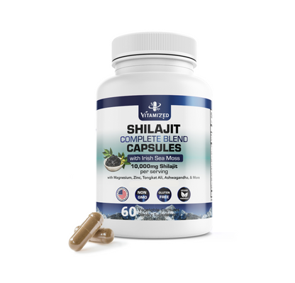 Shilajit Complete Blend - Energy and Endurance - Pure Shilajit Extract - 60 Capsules by The VITAMIZED Shop