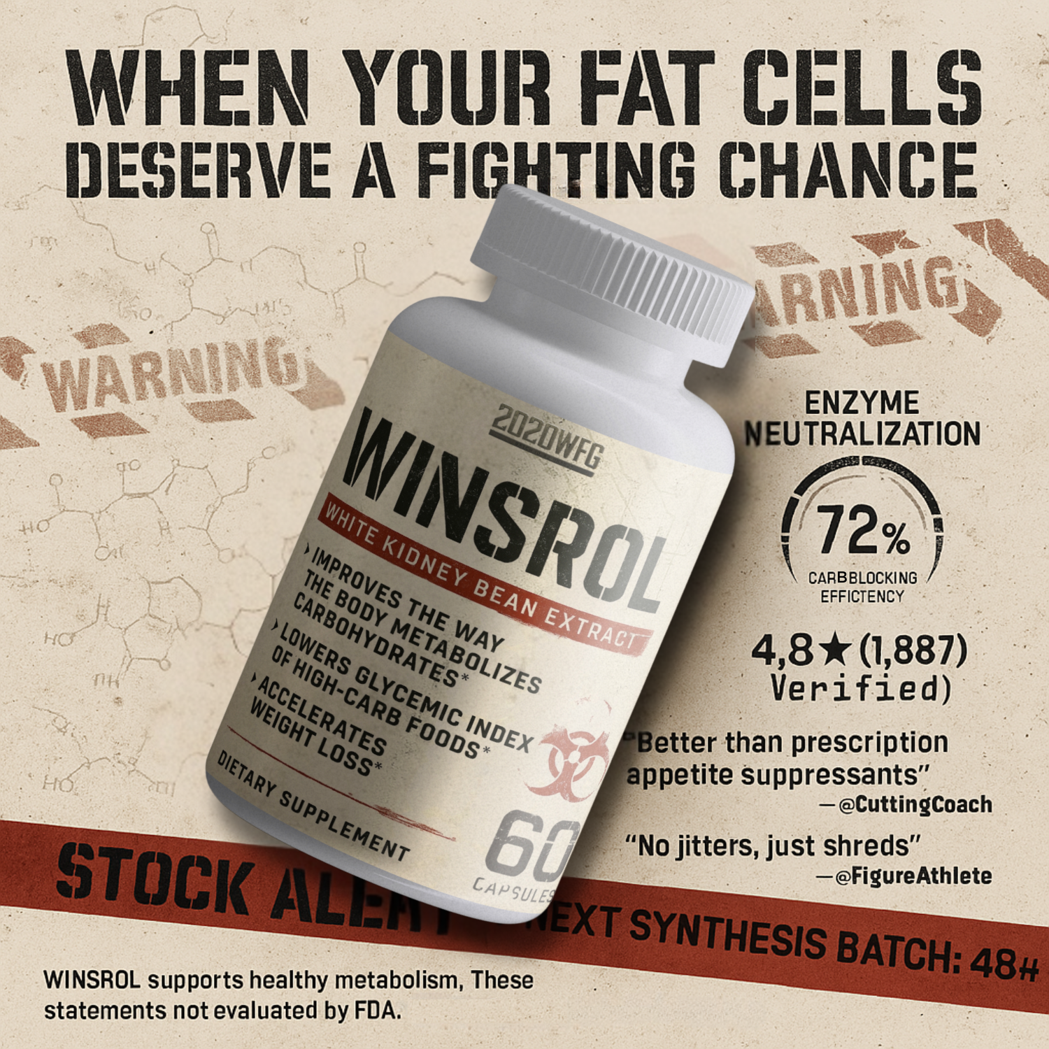 WINSROL: Metabolic Definition Catalyst | 60 Capsules – White Kidney Bean &amp; Natural Actives for Lean Physique Support by 2020WFG
