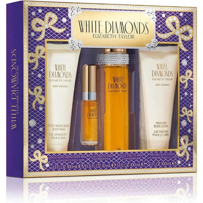 White Diamonds By Elizabeth Taylor For Women (4Pc Gift Set) by perfumesandrea