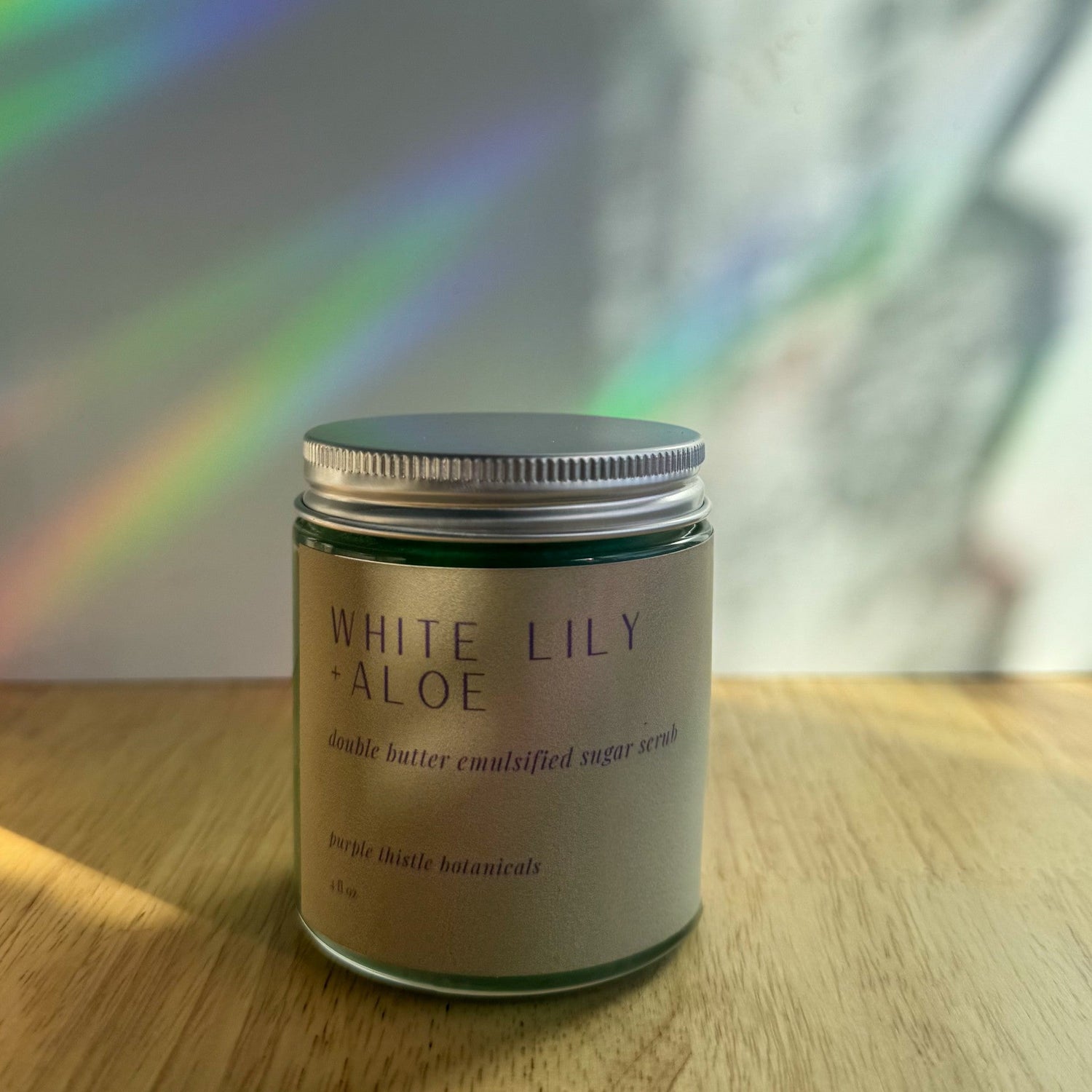 White Lily + Aloe Double Butter Emulsified Sugar Scrub by Purple Thistle Botanicals