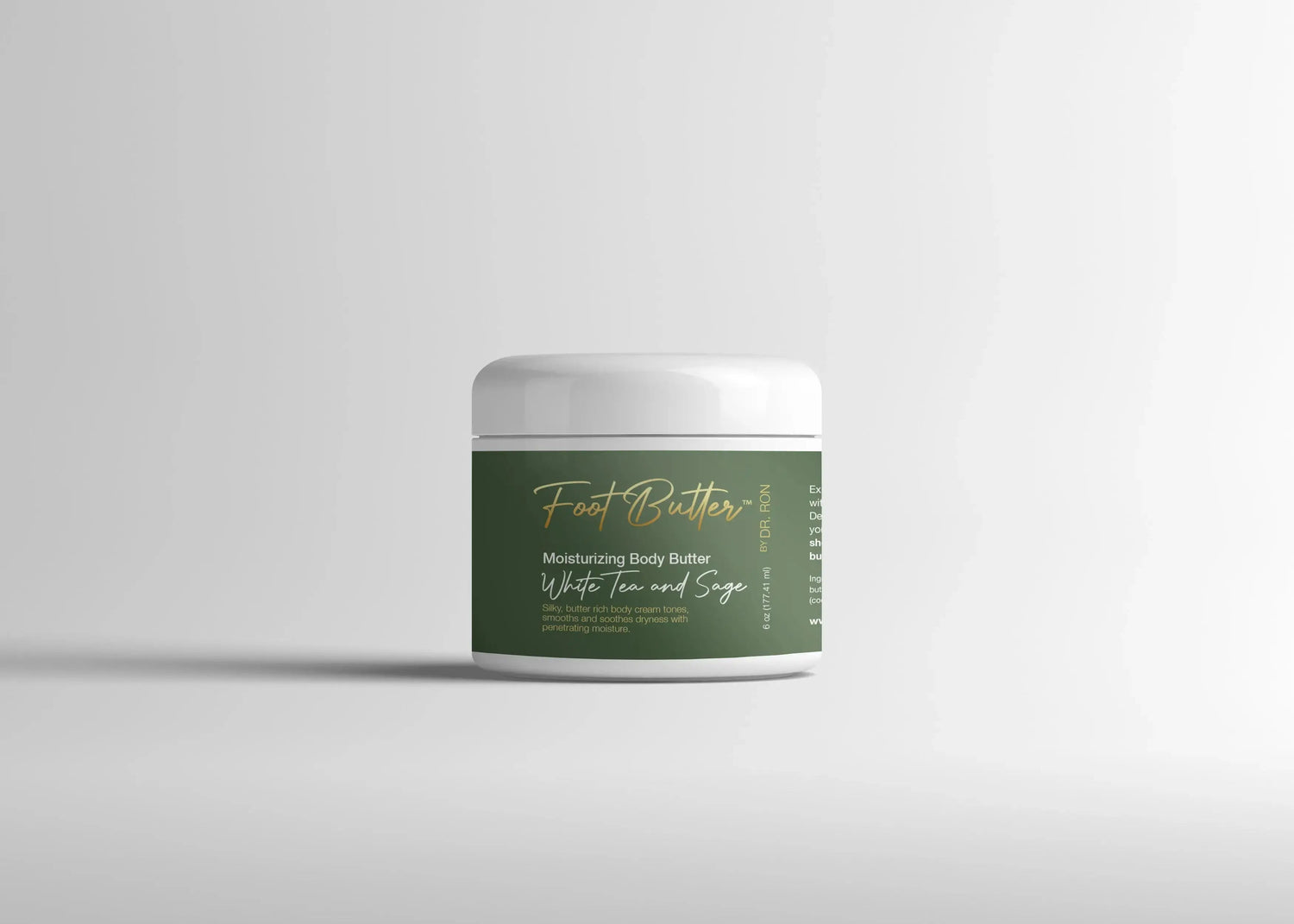 White Tea &amp; Sage Moisturizing Body Butter – Hydrating, Nourishing, Ultra-Soft Skin Cream by Foot Butter by Dr Ron