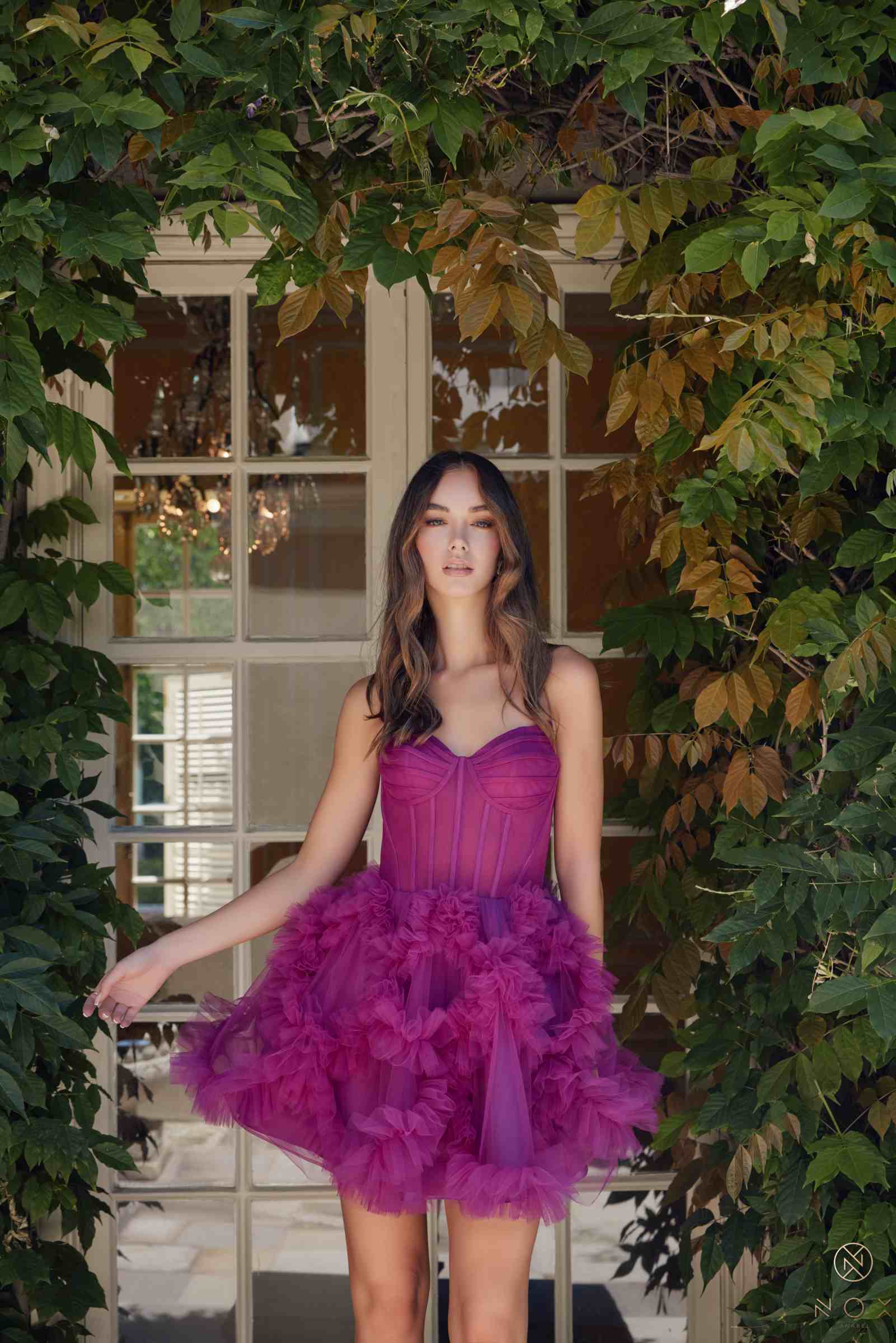 Nox Anabel Y859 Dress Strapless Sweetheart A-Line Ruffled Skirt by DiscountDressShop