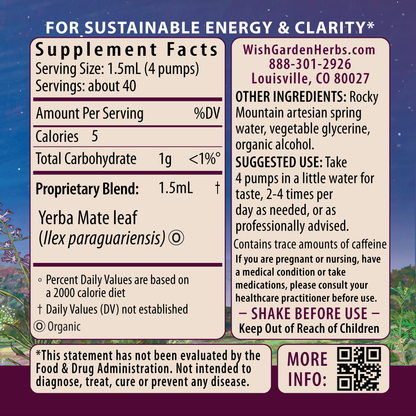 Yerba Mate Tincture by WishGarden Herbs