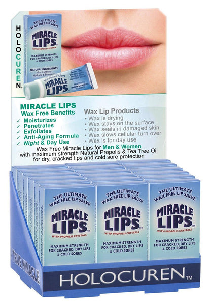 Holocuren Miracle Lips Salve for Dry Lips – Deep Moisturizing Formula, 0.33 oz by HOLOCUREN - Official Website
