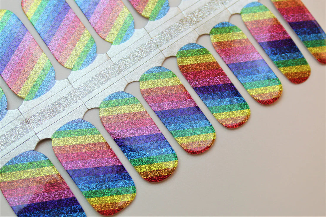 Rainbow Glitter by Candied Nails