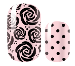 Pink Rose Dots by Candied Nails