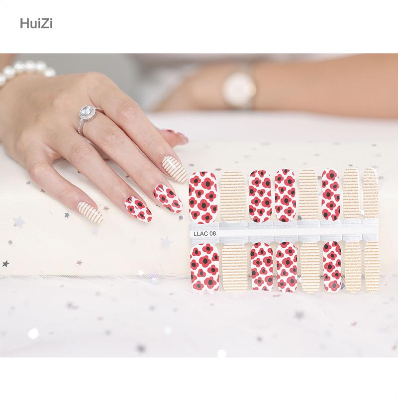 Red Posie Stripe by Candied Nails