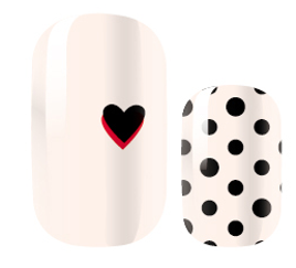Polka Dot Hearts by Candied Nails