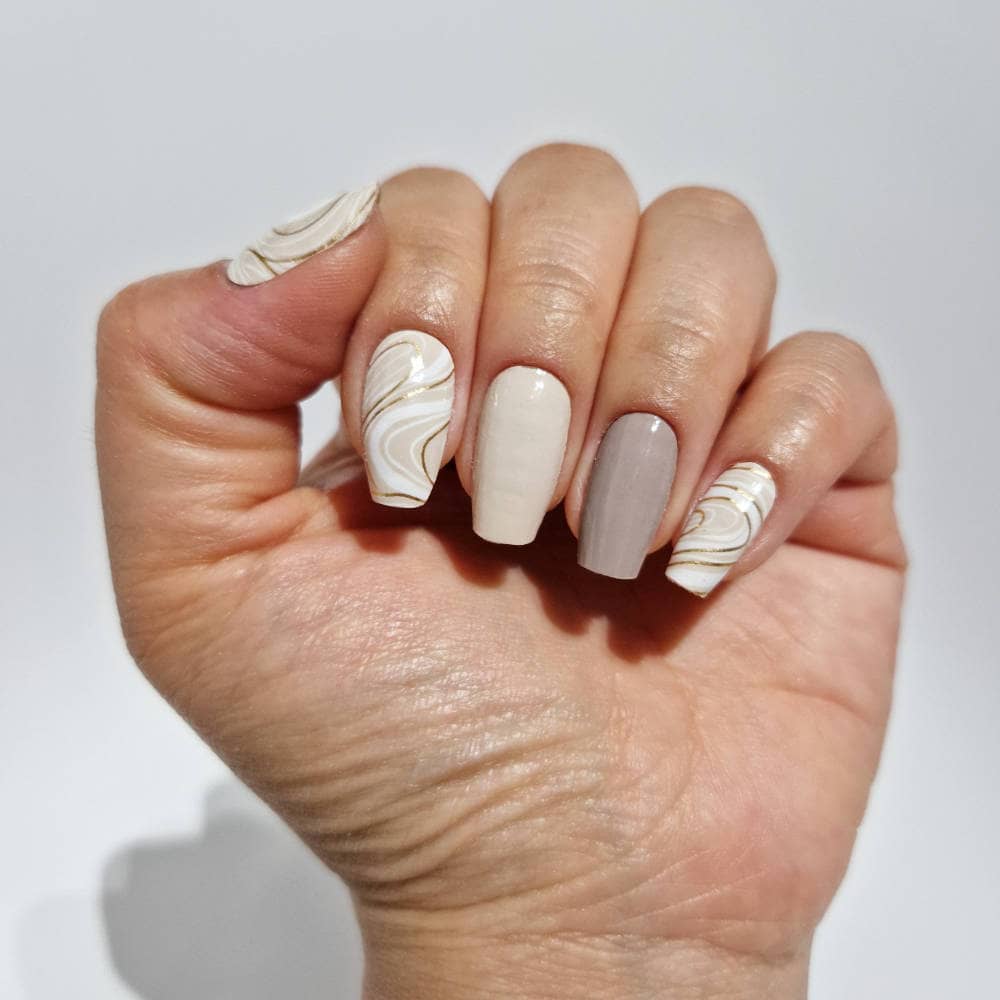 Golden Swirl by Candied Nails