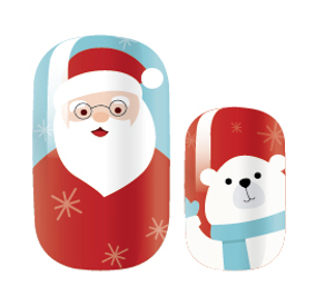 Christmas Santa Bear by Candied Nails
