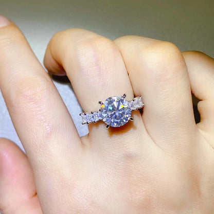 3 Carat Brilliant Round Cut Sparkala™ Pure Sterling Silver Ring by Sparkala
