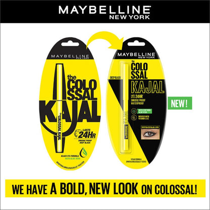 Maybelline New York Colossal Kajal,Black, 0.35g by Dista