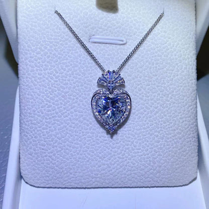 3 Carat Sparkala™ 925 Sterling Silver Heart Pendant Necklace by Sparkala