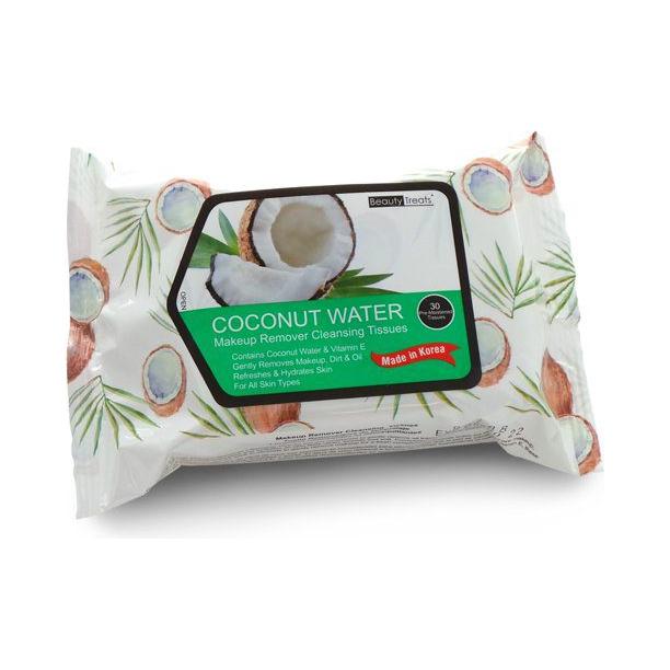 Beauty Treats Coconut Water Makeup Remover Cleaning Tissues 30 ct by Pasteur Pharmacy
