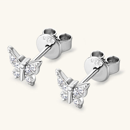 Sparkala™ Pure Sterling Silver Butterfly Stud Earrings by Sparkala