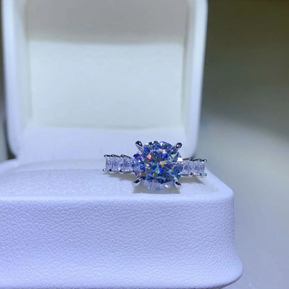 3 Carat Brilliant Round Cut Sparkala™ Pure Sterling Silver Ring by Sparkala