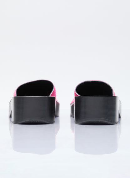 Acne Studios Women Hairy Wood Clogs by Luosophy
