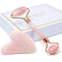 Jade Roller & Gua Sha, Natural Jade Face Roller Gua Sha Facial Tools Skin Care Massager, Pink by Korean Skin Care