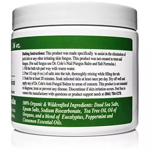 11 - Dr. Cole’s Organic Anti-fungal Skin Soaking Salts by COLEHERBALS LLC