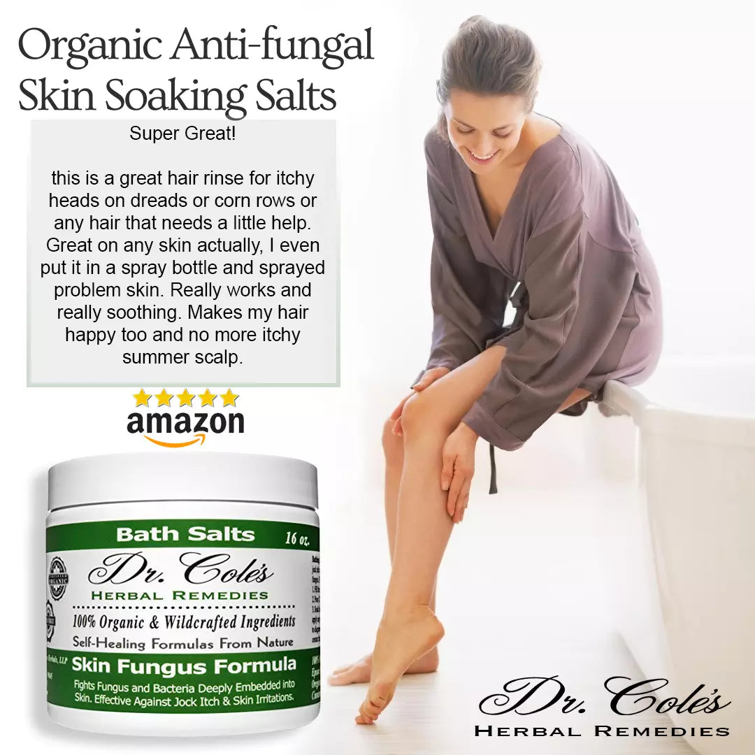 11 - Dr. Cole’s Organic Anti-fungal Skin Soaking Salts by COLEHERBALS LLC