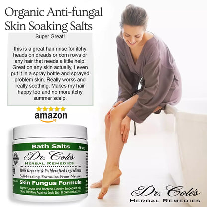 11 - Dr. Cole’s Organic Anti-fungal Skin Soaking Salts by COLEHERBALS LLC