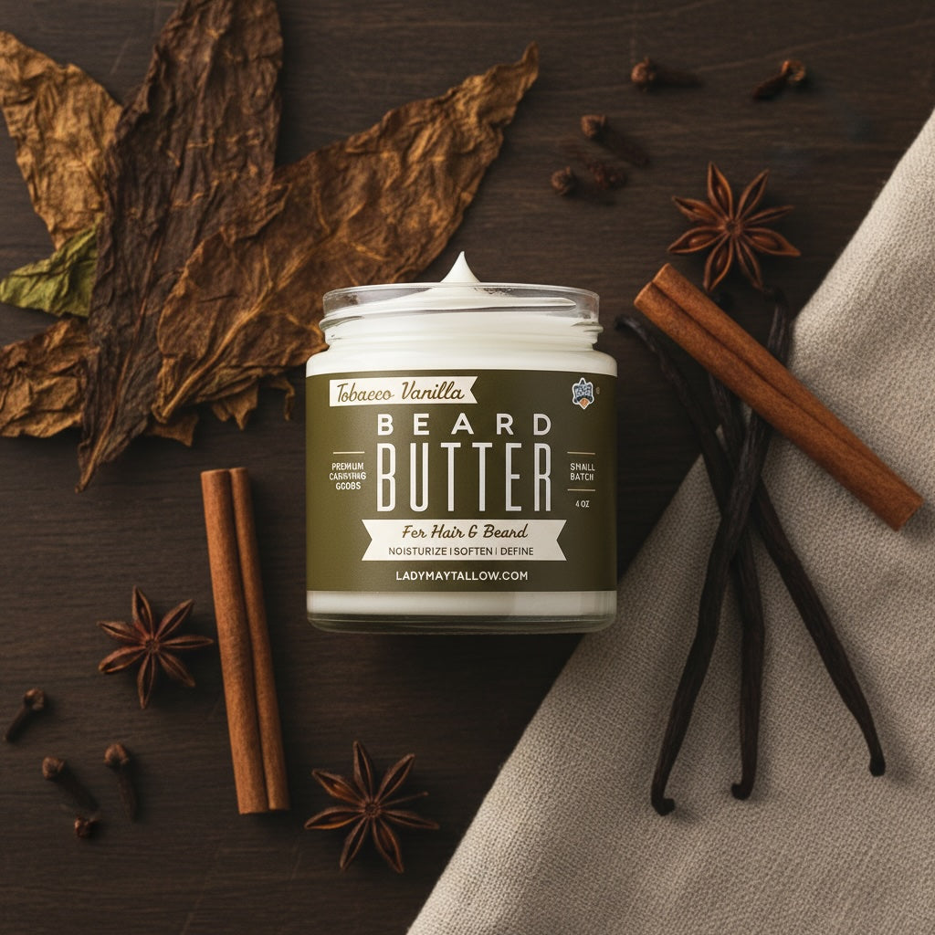 Tallow Man Tobacco Vanilla Beard + Body Butter | Men&
