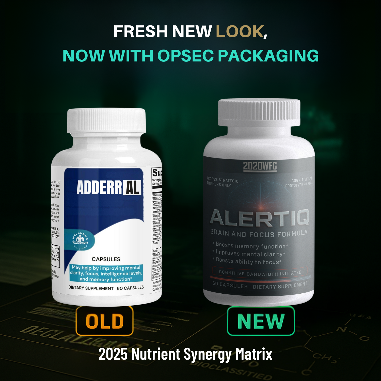 ALERTIQ: Cognitive Support | 60 Capsules – Focus Complex with L-Theanine, Bacopa &amp; Natural Energy by 2020WFG