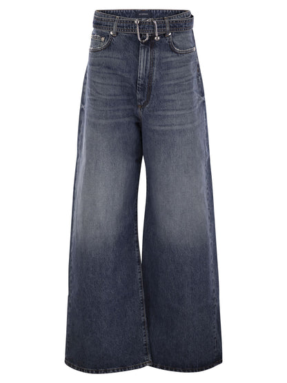 Sportmax Women Procida - Low-Waisted Oversize Denim Trousers by Luosophy