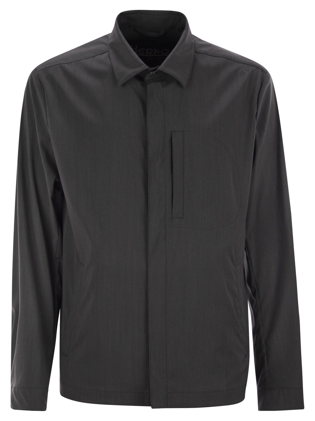 Herno Men Shirt-Cut Jacket In Tech Wool by Luosophy