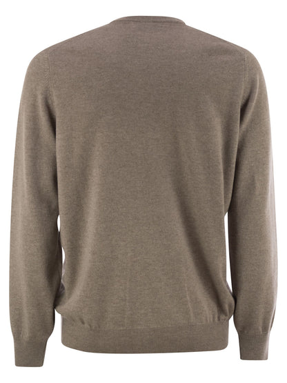 Brunello Cucinelli Men Pure Cashmere Crew-Neck Sweater by Luosophy