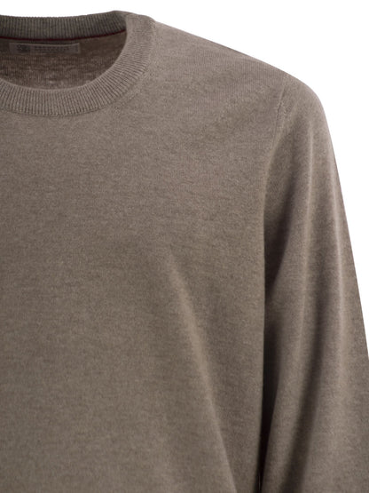Brunello Cucinelli Men Pure Cashmere Crew-Neck Sweater by Luosophy