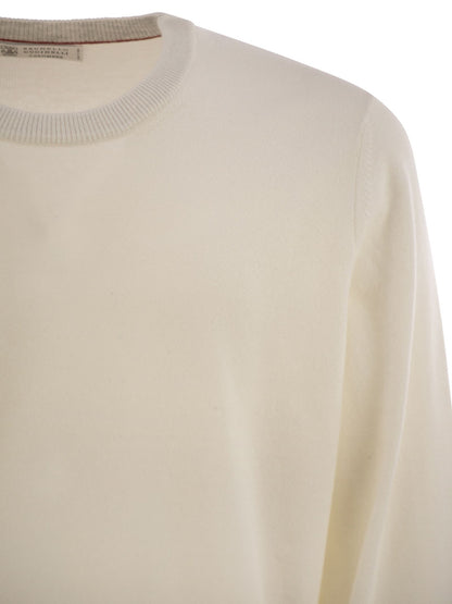 Brunello Cucinelli Men Pure Cashmere Crew-Neck Sweater by Luosophy