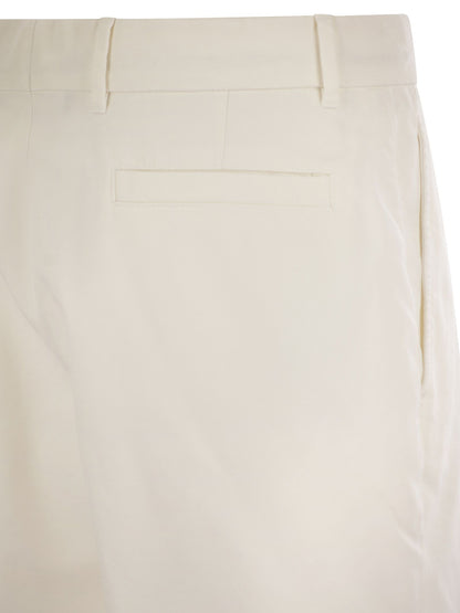 Brunello Cucinelli Men Cotton Gabardine Bermuda Shorts by Luosophy