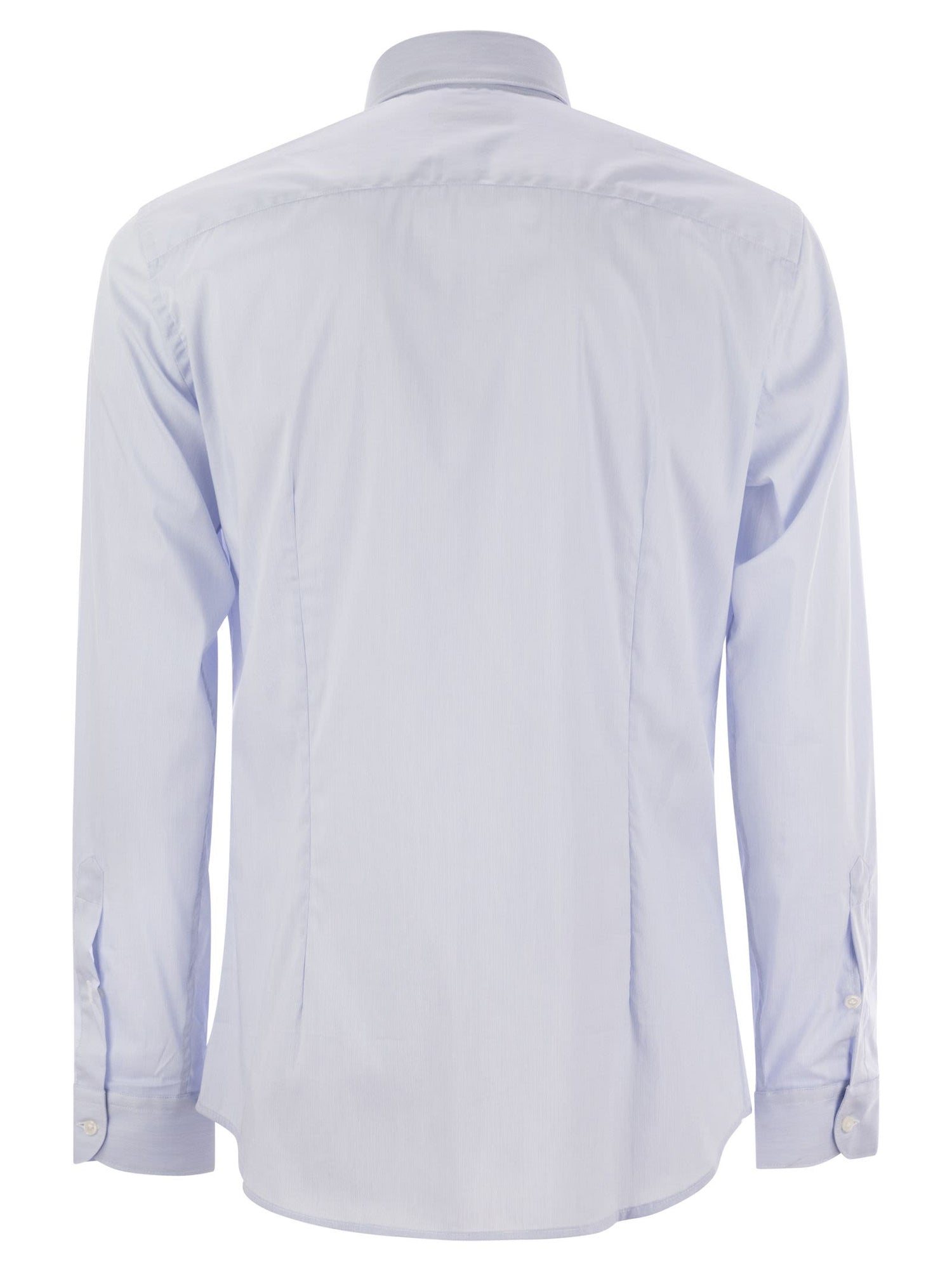 Fay Men Stretch Poplin Shirt With French Collar by Luosophy