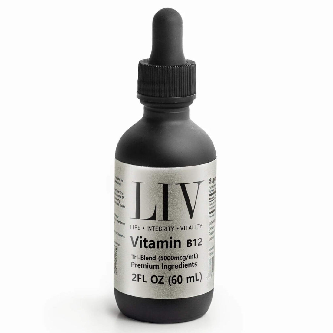Vitamin B12 Tri-Blend Liquid Energy Booster (5000mcg, 60 servings) by LIV