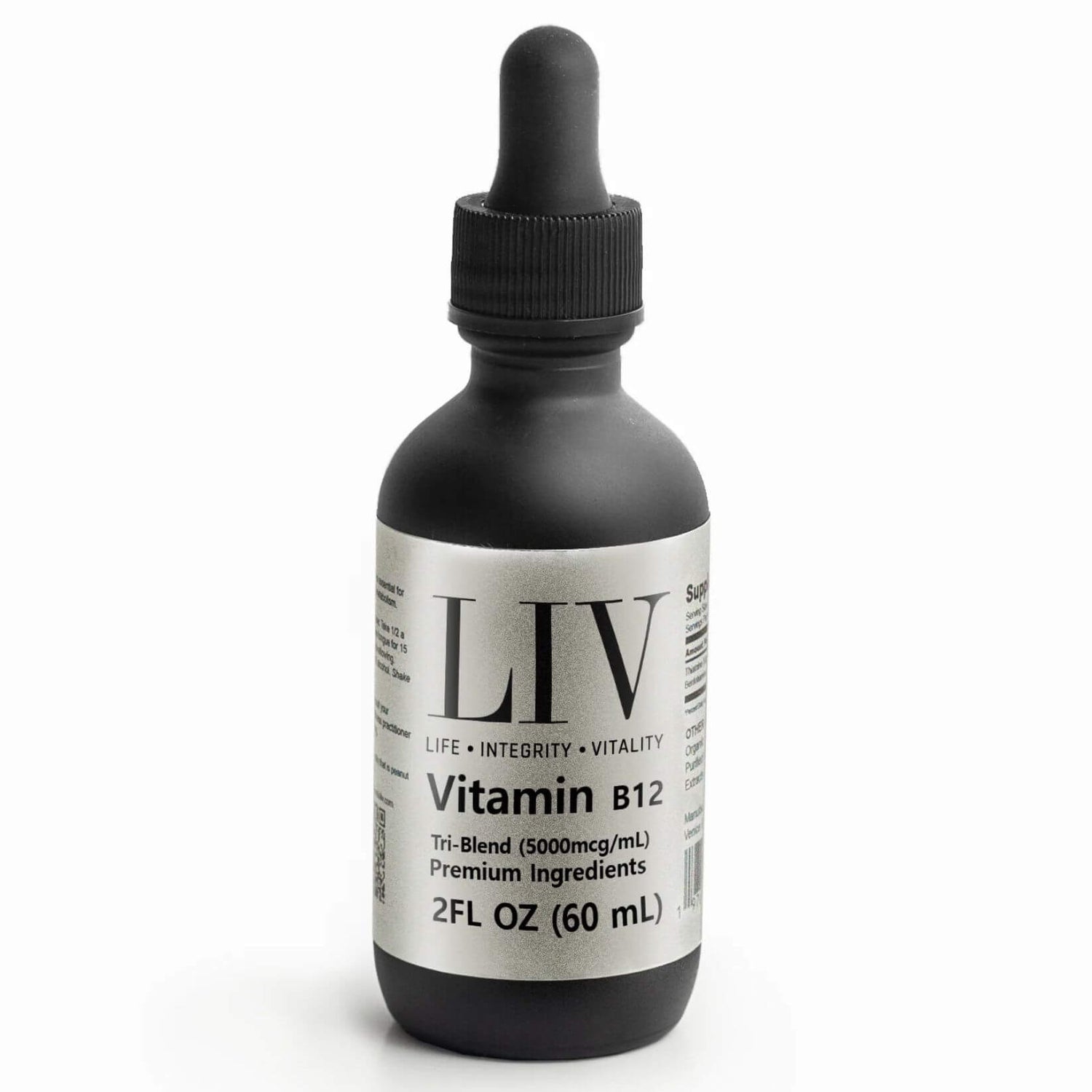 Vitamin B12 Tri-Blend Liquid Energy Booster (5000mcg, 60 servings) by LIV