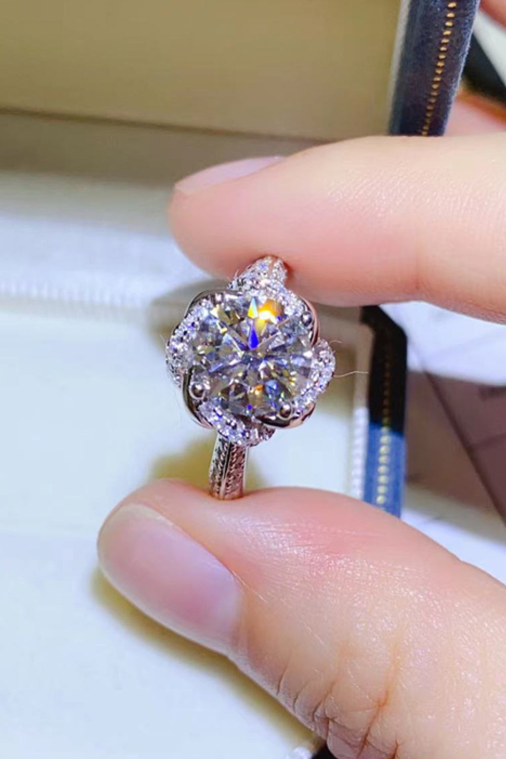 2 Carat Sparkala™ Platinum Over Pure Sterling Silver Ring by Sparkala