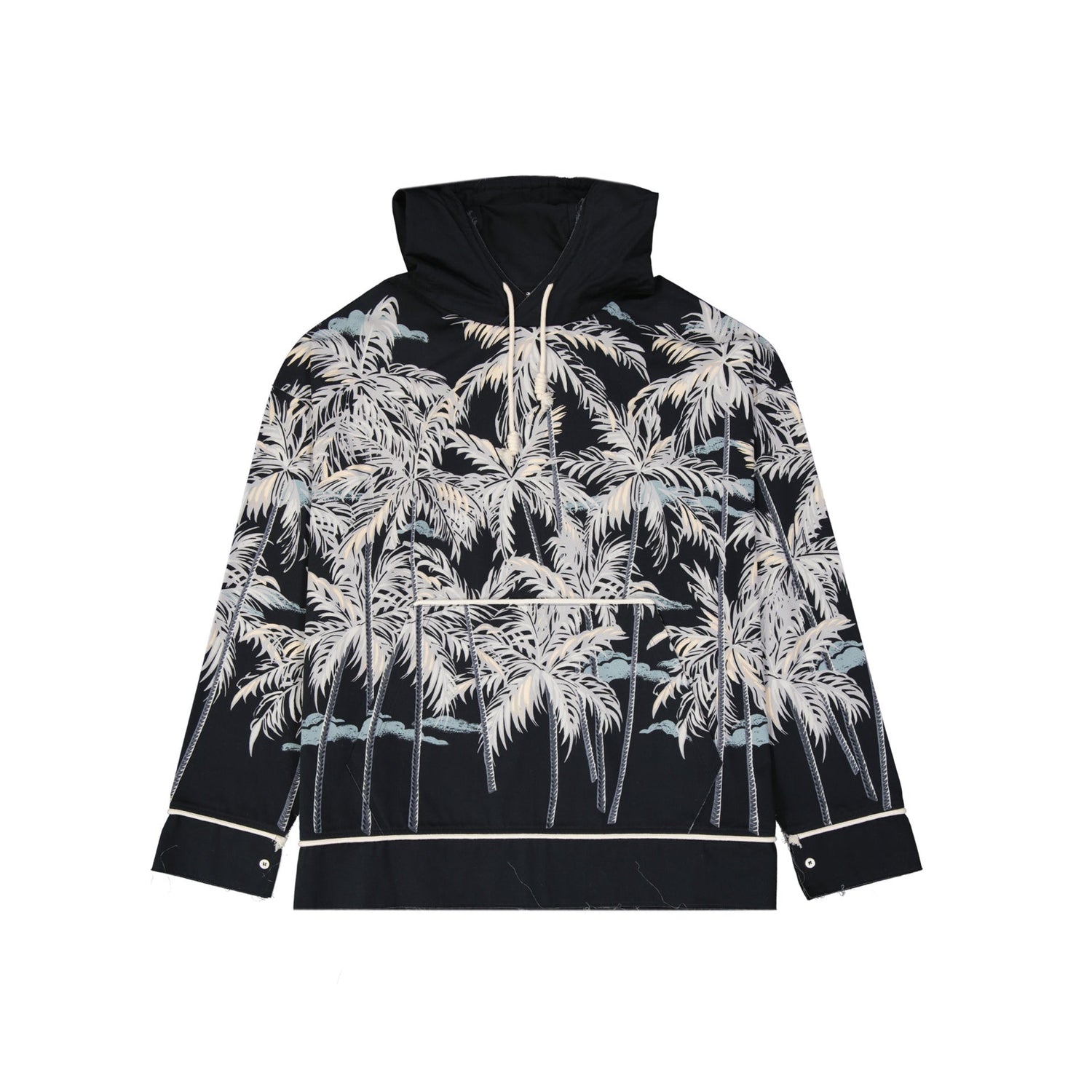 Palm Angels Hooded Printed Shirt Men