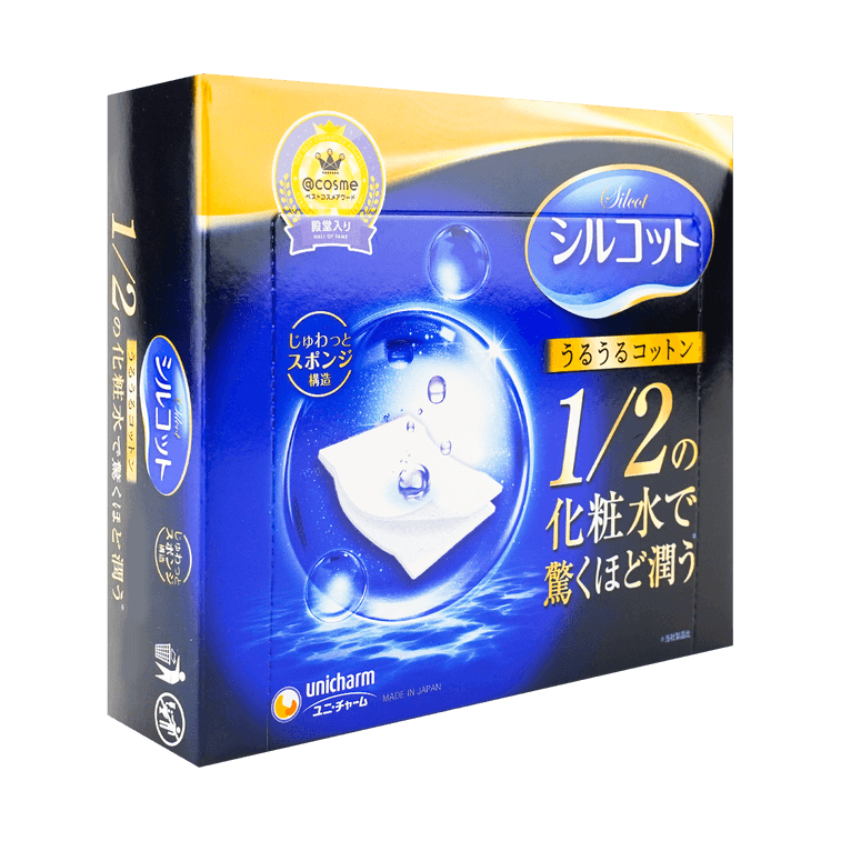 Unicharm Silcot Sponge Touch Moisturizing Cotton Pad by AsiaBeautyMall
