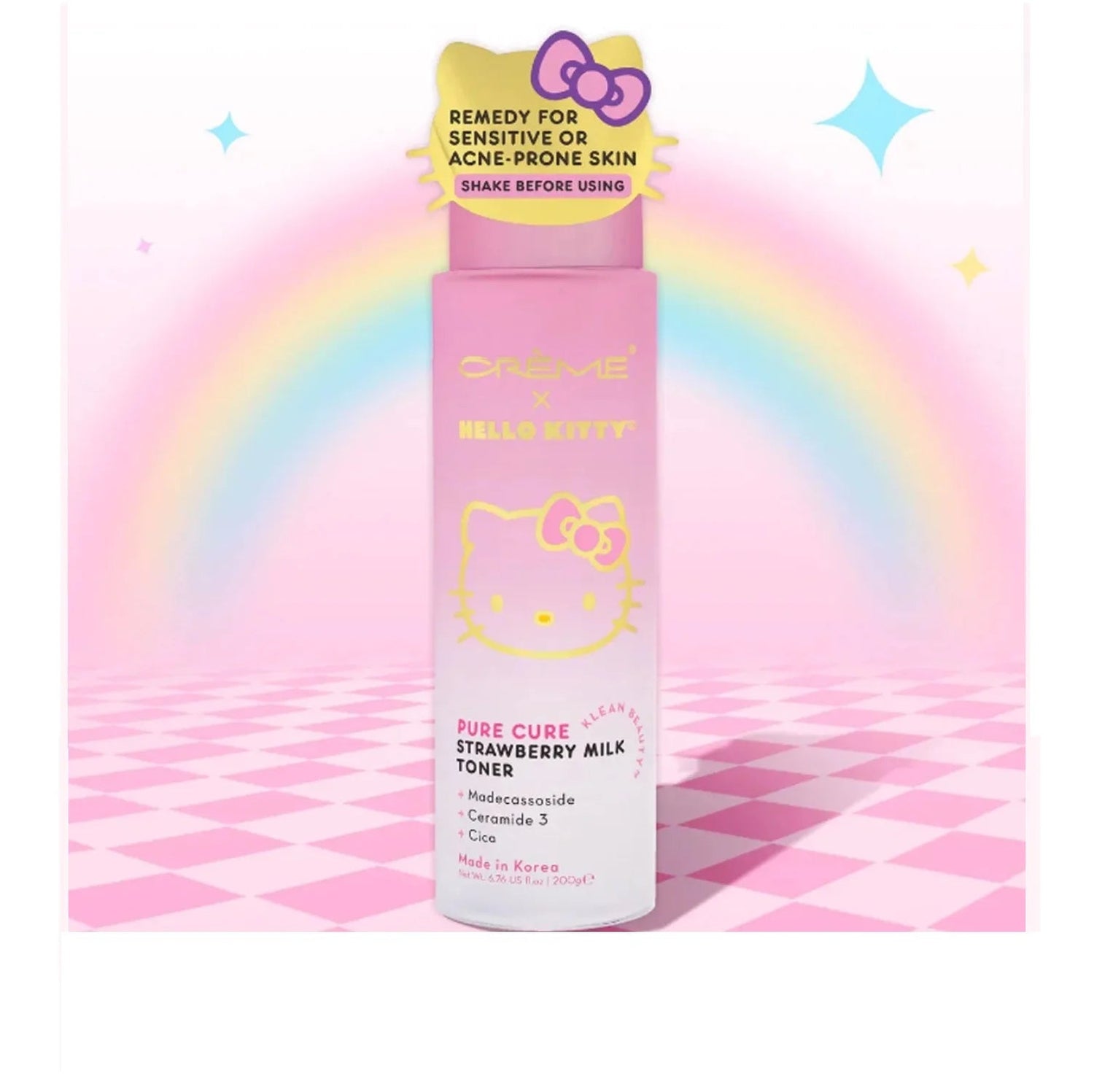 , Hello Kitty Pure Cure Strawberry Milk Toner, Klean Beauty™, 6.76 Fl. Oz. by Korean Skin Care