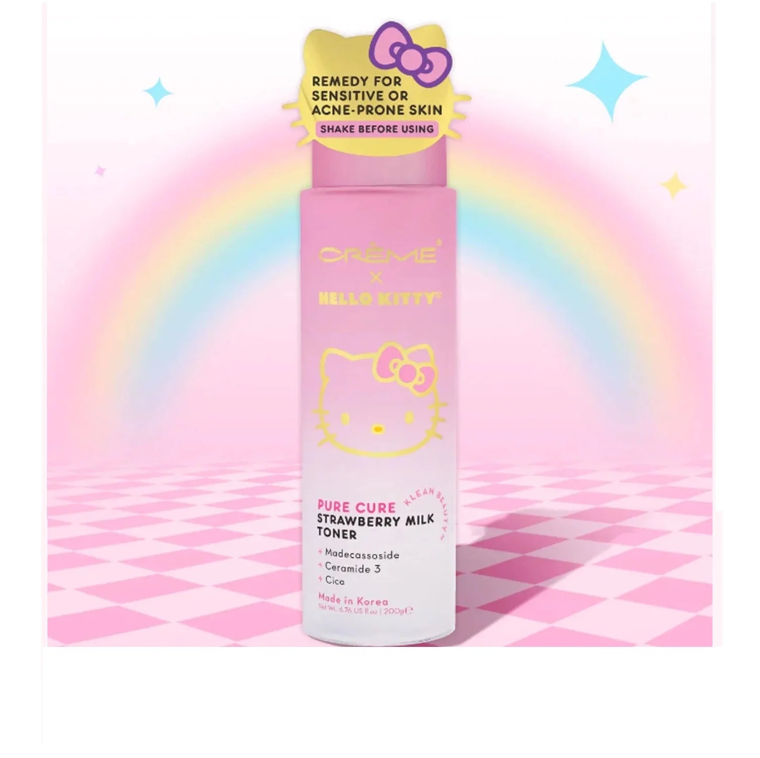 , Hello Kitty Pure Cure Strawberry Milk Toner, Klean Beauty™, 6.76 Fl. Oz. by Korean Skin Care