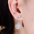 4 Carat Crystal Drop Dangle Earrings with Round Halo Design by Sparkala