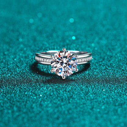 3 Carat Brilliant Round Cut Sparkala™ Pure Sterling Silver Ring by Sparkala
