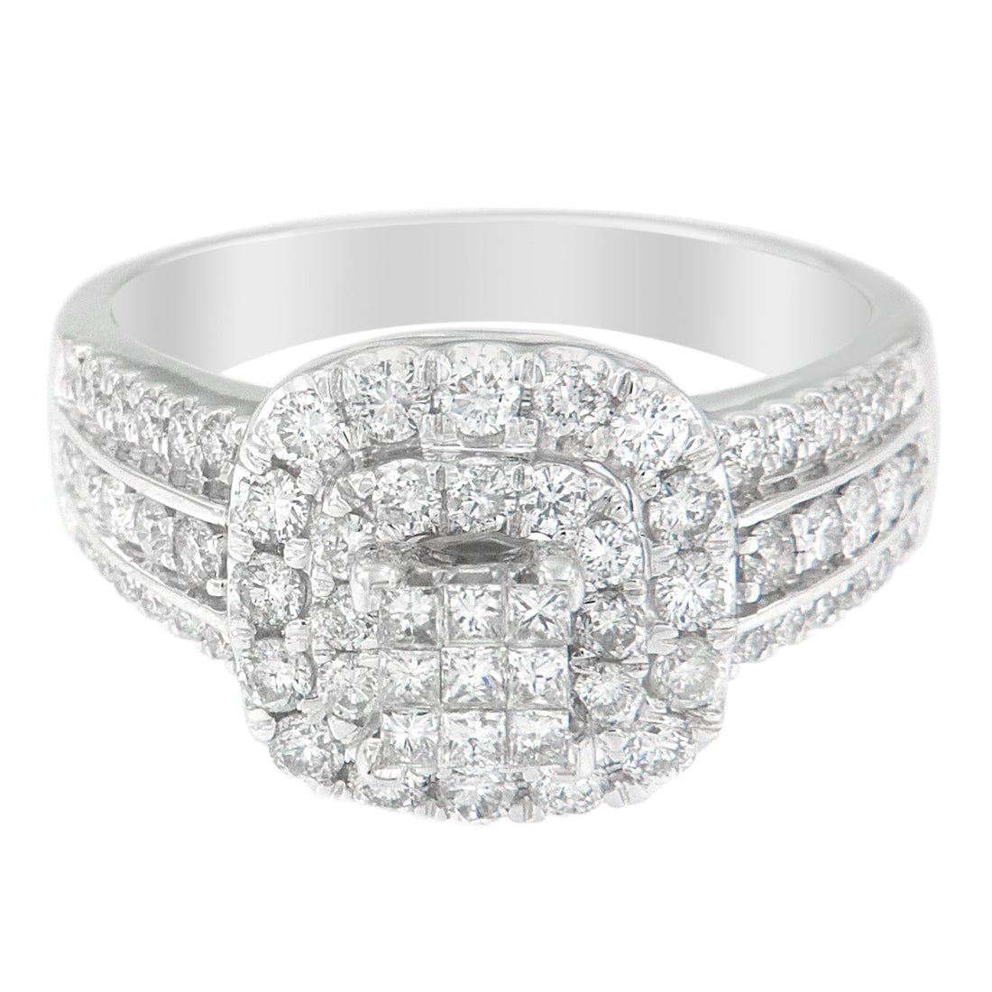 14K White Gold Diamond Vintage Ring (1 cttw, H-I Color, I1-I2 Clarity)