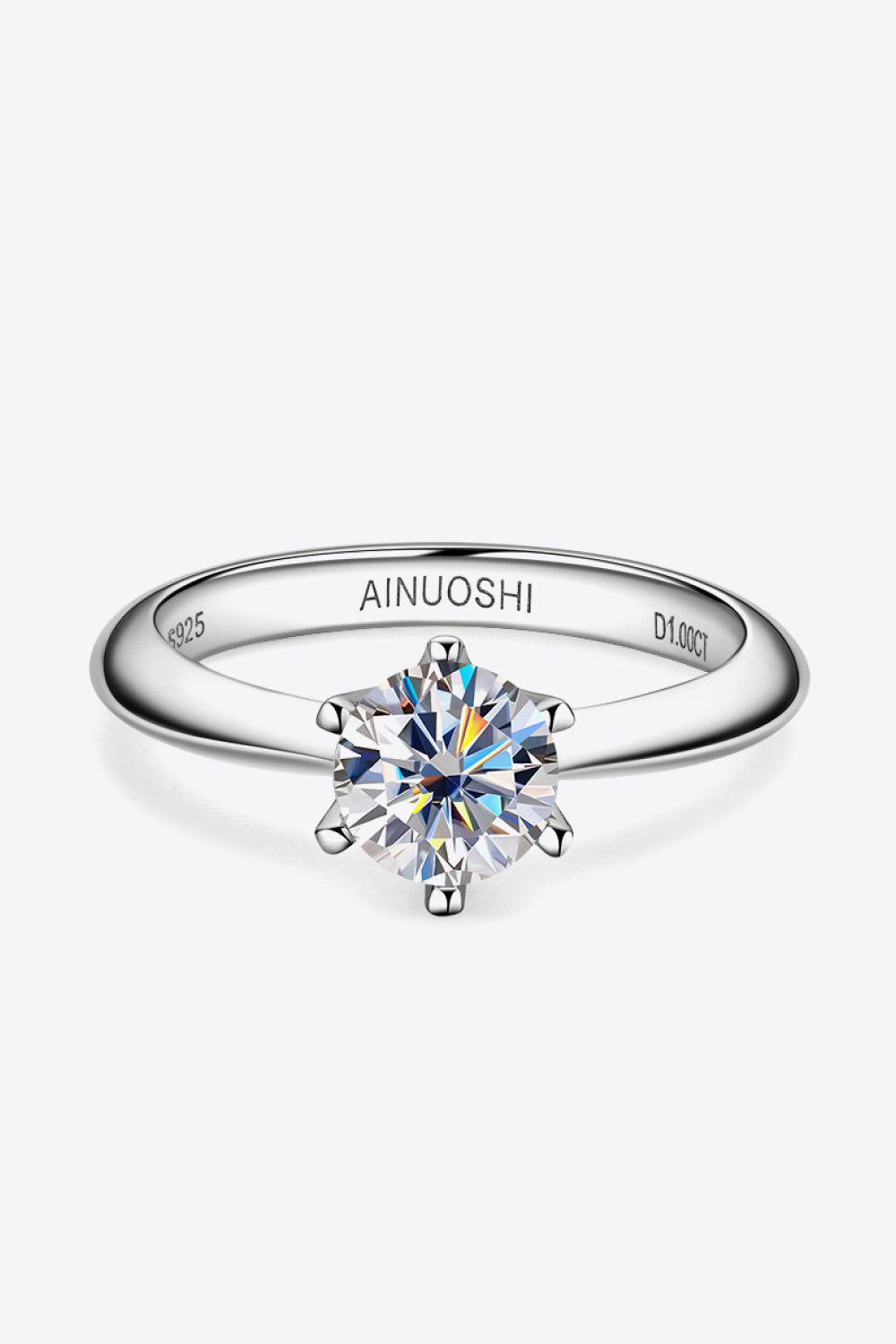 1 Carat Brilliant Round Cut Sparkala™ Platinum-Plated Ring by Sparkala