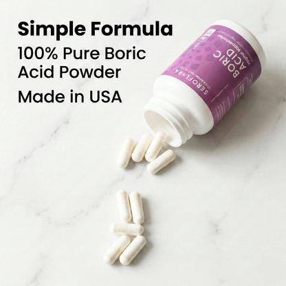 Seroflora Boric Acid Vaginal Suppositories 600mg 30 Count. by Seroflora